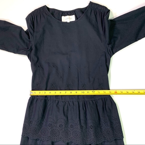 The Great. The Dolly Dress Black Eyelet Cotton - Picture 11 of 14